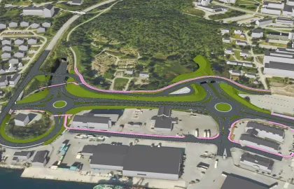 Flyplasstunnelen tunnelinnslag Breivika Illustrasjon av tunnelinnslag i Breivika